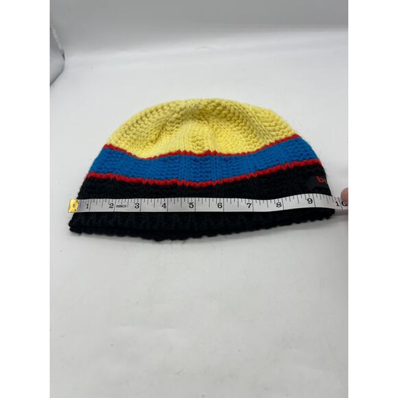 Bula Knit Beanie Striped Yellow Black BLue Red OSFM Unisex - Picture 9 of 10